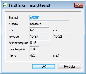 Aluejako 2/2 Voit määritellä laadun. Värirykset liittyvät piirustusten käsittelyyn. painikkeen takaa voit syöttää huonekohtaiset seinä- ja ikkunapinta-alat esim. tulevia peruspuhdistuksia ajatellen.
