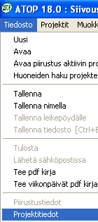 Raportit Avainluvut Atop:iin Kun kustannuslaskenta on tehty, voit siirtää laskelman luvut raportointiin.
