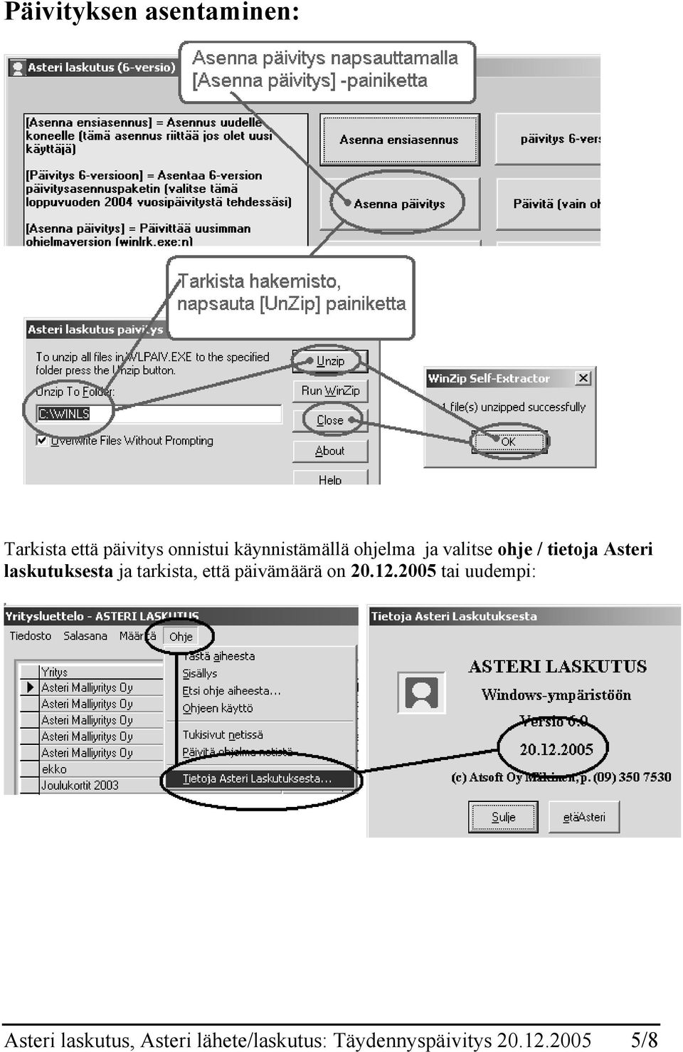 laskutuksesta ja tarkista, että päivämäärä on 20.12.