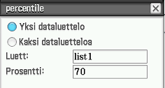 37 8. percentile-komento: Laskee aineiston fraktiilin. Fraktiili on luku, jota pienemmäksi jää tietyn suuruinen osa aineistosta.