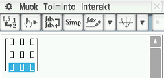 40 5.6. Interakt Matriis-alavalikon komennot Matriisilaskenta ei kuulu lukion oppimäärään ja siksi selitän vain muutaman komennon Matriis, Laskenta alavalikosta.