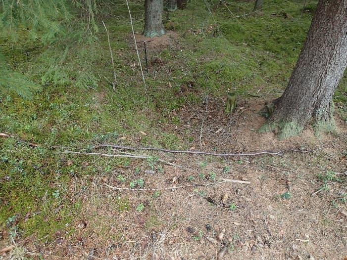 10 Paikalla on pitkänomainen loivareunainen kuoppa, jonka reunoja ympäröi matala maavalli.