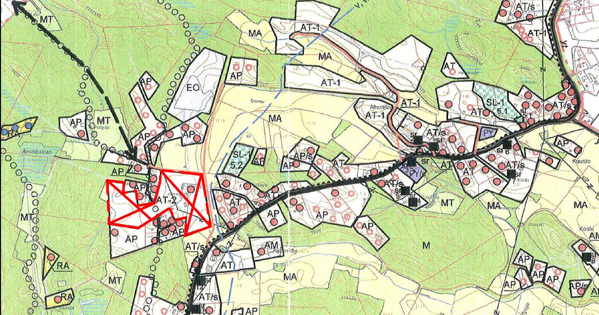 järjestämiselle sekä omaehtoisen kehittämistoiminnan tukeminen. Merkinnän mukaiset kylät muodostavat kokonaisuutena maakunnallisen kyläverkoston. Sammatintie on seututieluokan tie.