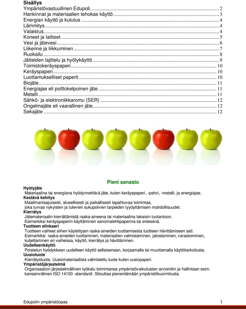 .. 11 Energiajae eli polttokelpoinen jäte... 11 Metalli... 11 Sähkö- ja elektroniikkaromu (SER)... 12 Ongelmajäte eli vaarallinen jäte... 12 Sekajäte.