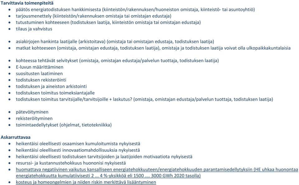 omistajan edustaja, todistuksen laatija) matkat kohteeseen (omistaja, omistajan edustaja, todistuksen laatija), omistaja ja todistuksen laatija voivat olla ulkopaikkakuntalaisia kohteessa tehtävät