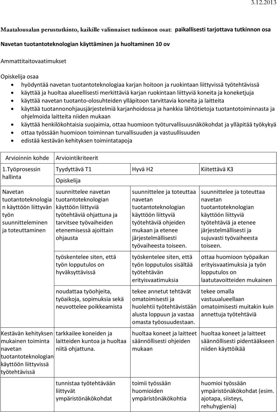 laitteita tuotannonohjausjärjestelmiä karjanhoidossa ja hankkia lähtötietoja tuotantotoiminnasta ja ohjelmoida laitteita niiden henkilökohtaisia suojaimia, ottaa huomioon työturvallisuusnäkökohdat ja