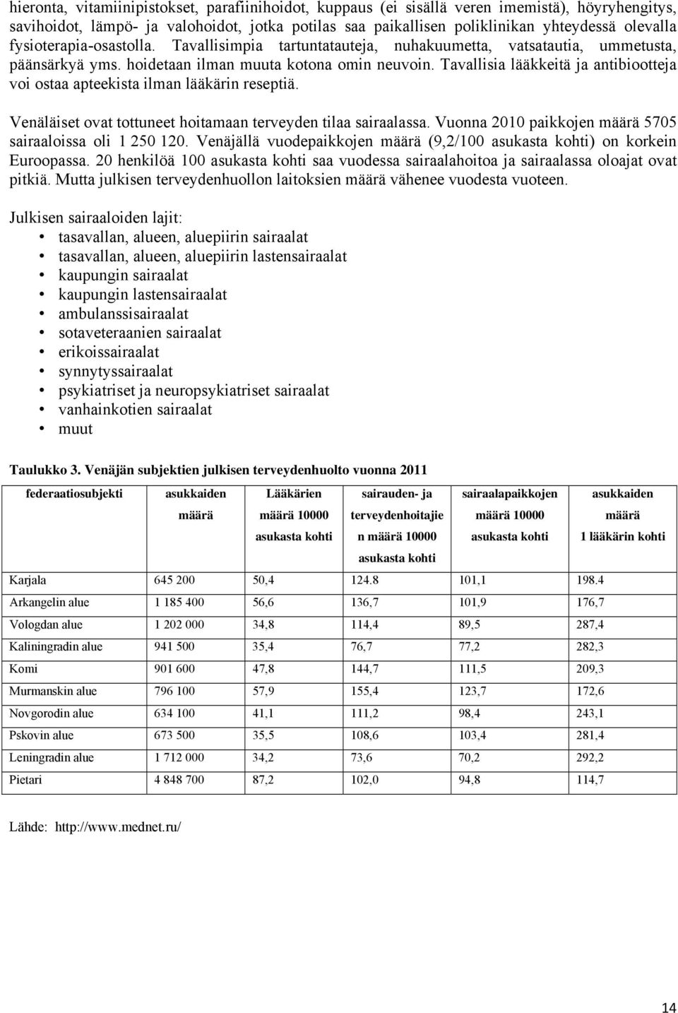 Tavallisia lääkkeitä ja antibiootteja voi ostaa apteekista ilman lääkärin reseptiä. Venäläiset ovat tottuneet hoitamaan terveyden tilaa sairaalassa.