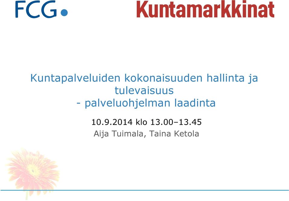 palveluohjelman laadinta 10.9.