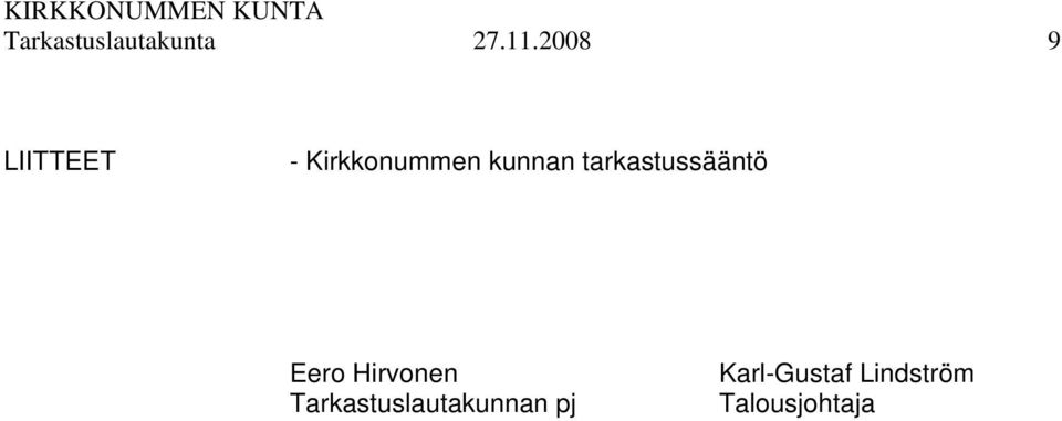 tarkastussääntö Eero Hirvonen