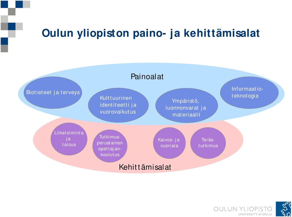 luonnonvarat ja materiaalit Informaatio- teknologia Liiketoiminta ja