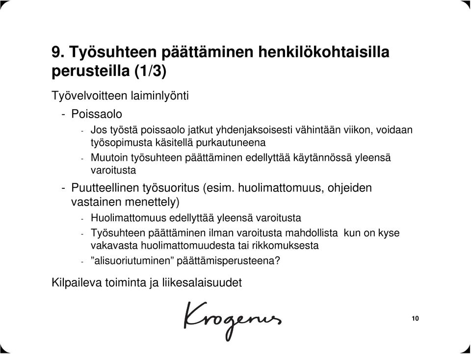 Puutteellinen työsuoritus (esim.