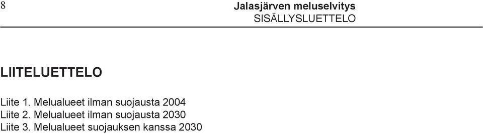 Melualueet ilman suojausta 2004 Liite 2.