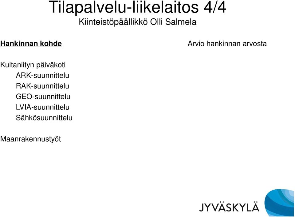Kultaniityn päiväkoti ARK-suunnittelu RAK-suunnittelu