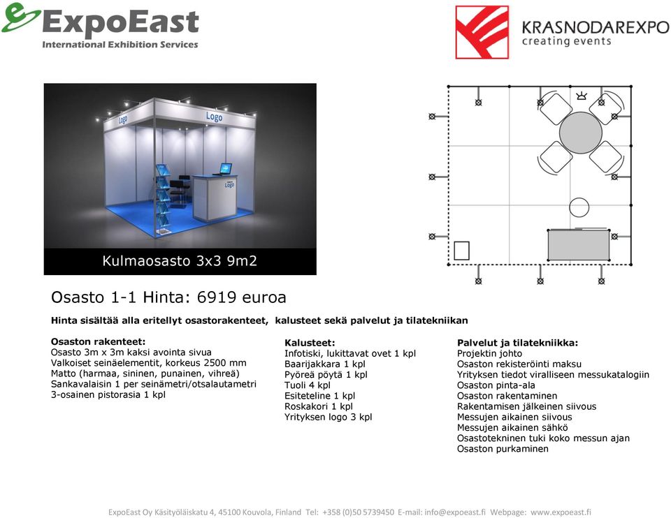 pistorasia 1 kpl Infotiski, lukittavat