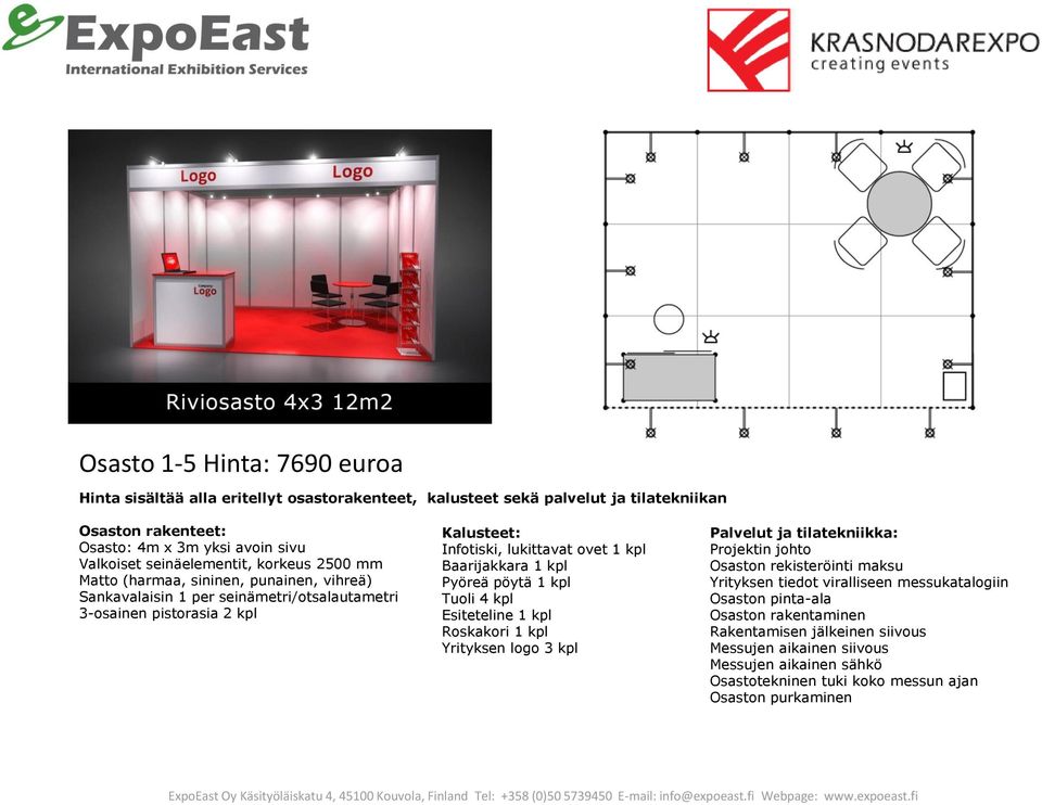 pistorasia 2 kpl Infotiski, lukittavat