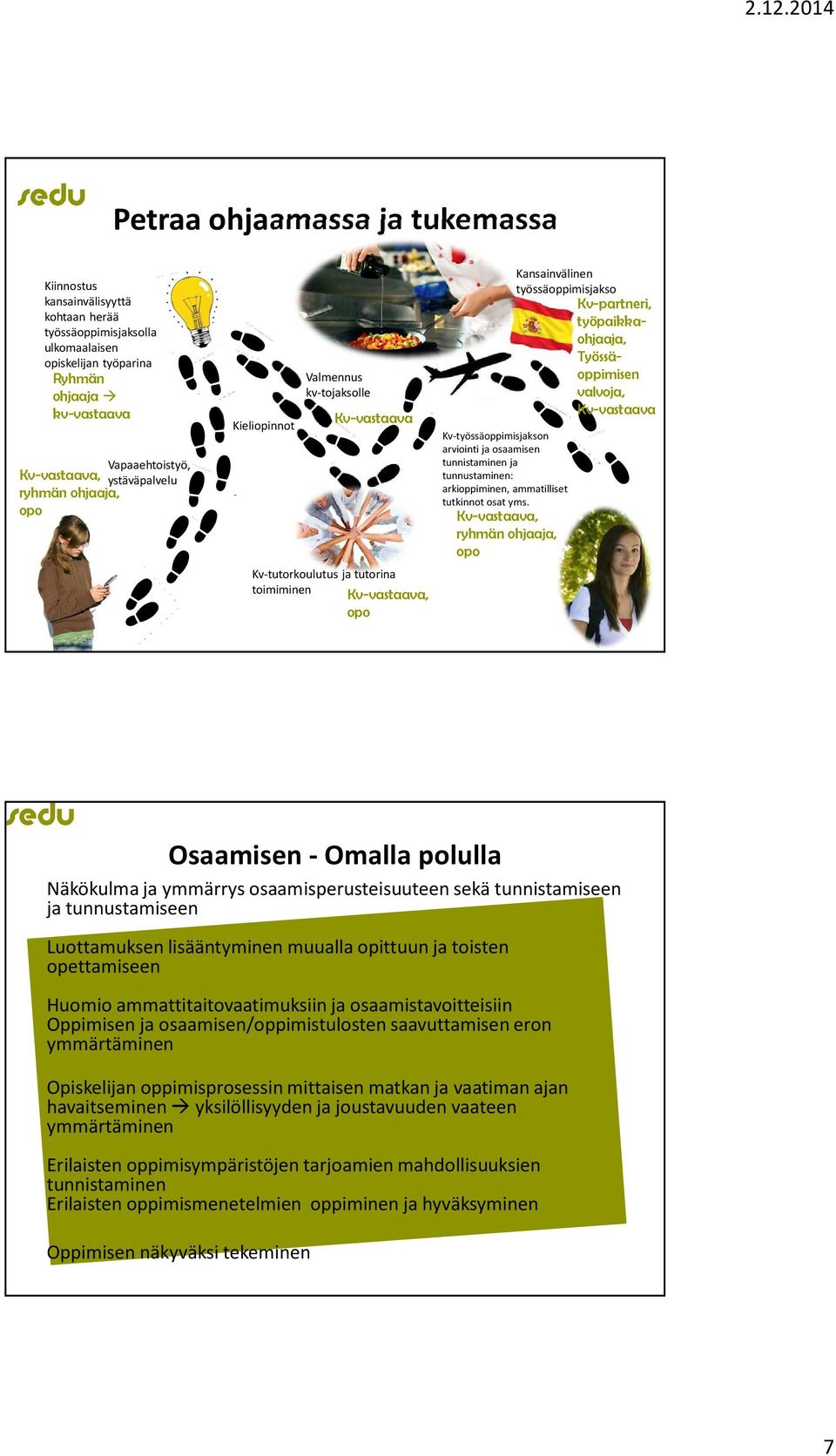 ja tunnustaminen: arkioppiminen, ammatilliset tutkinnot osat yms.