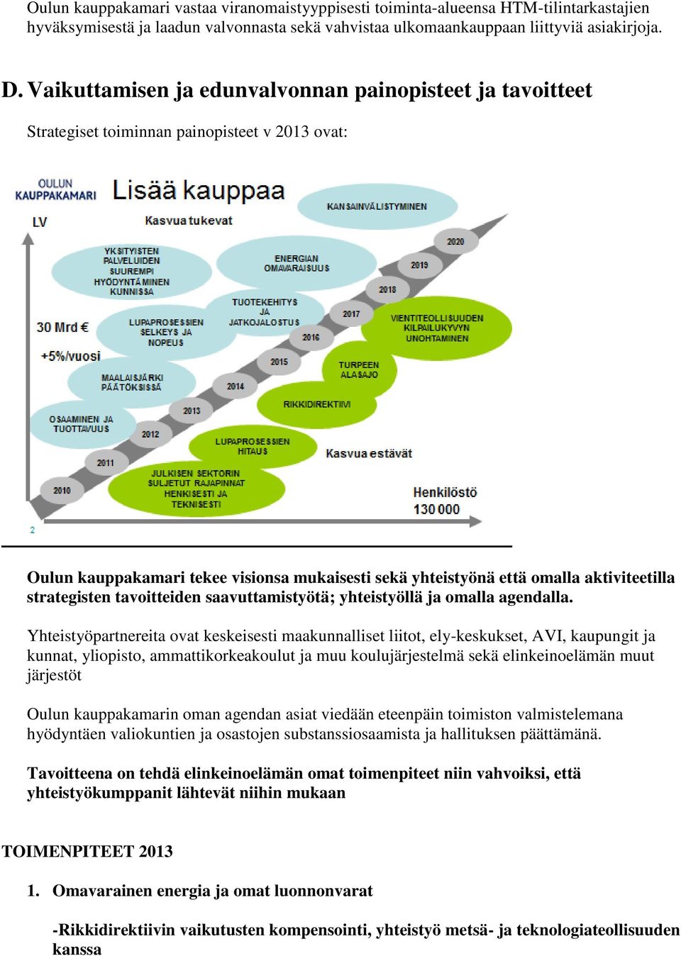 strategisten tavoitteiden saavuttamistyötä; yhteistyöllä ja omalla agendalla.