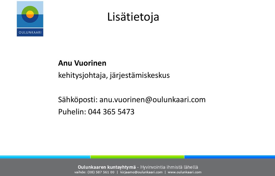 järjestämiskeskus Sähköposti: