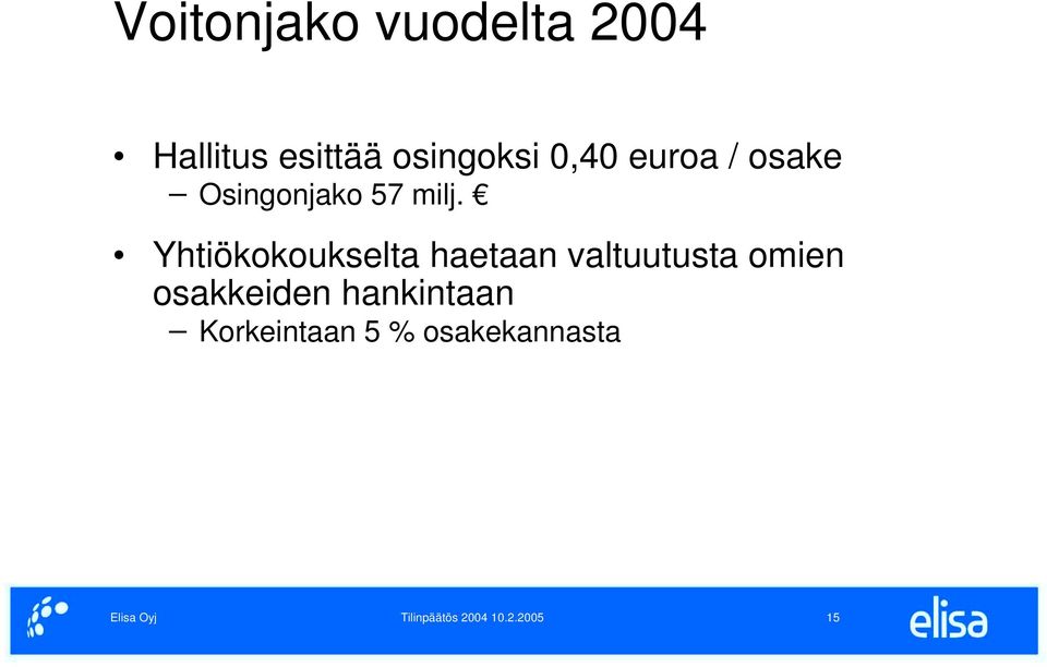 Yhtiökokoukselta haetaan valtuutusta omien osakkeiden