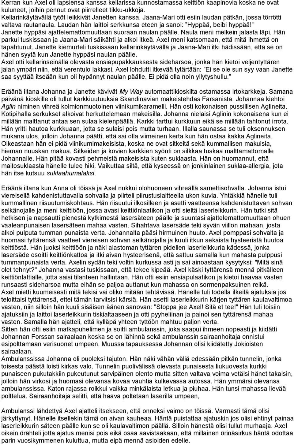 anaali-anturi suku puoli lelu