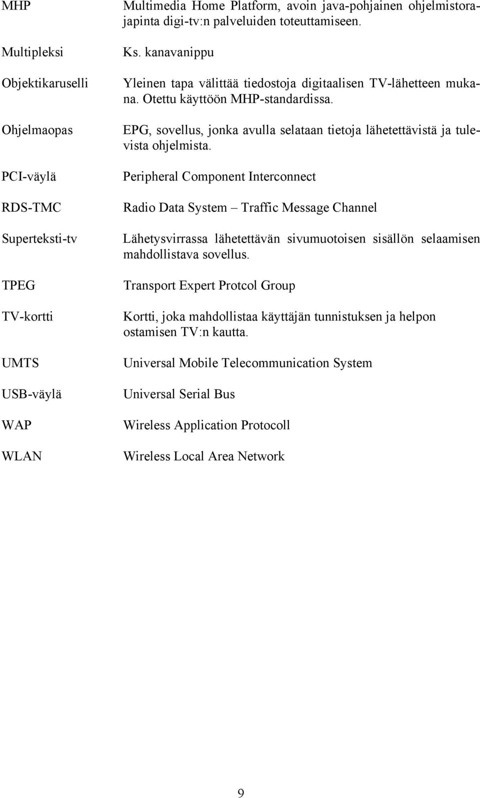 EPG, sovellus, jonka avulla selataan tietoja lähetettävistä ja tulevista ohjelmista.