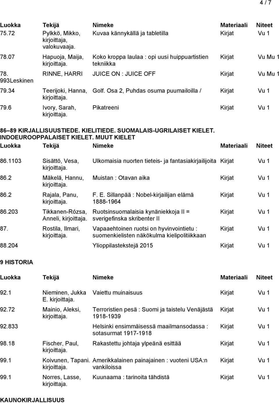1103 Sisättö, Vesa, 86.2 Mäkelä, Hannu, 86.2 Rajala, Panu, Golf. Osa 2, Puhdas osuma puumailoilla / Pikatreeni 86 89 KIRJALLISUUSTIEDE. KIELITIEDE. SUOMALAIS-UGRILAISET KIELET.