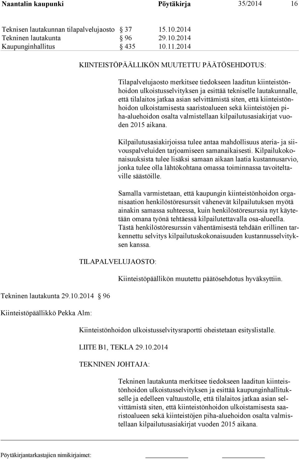 2014 Kaupunginhallitus 435 10.