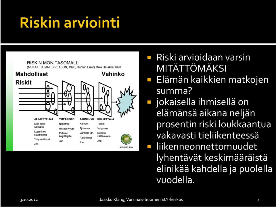 vakavasti tieliikenteessä liikenneonnettomuudet lyhentävät keskimääräistä