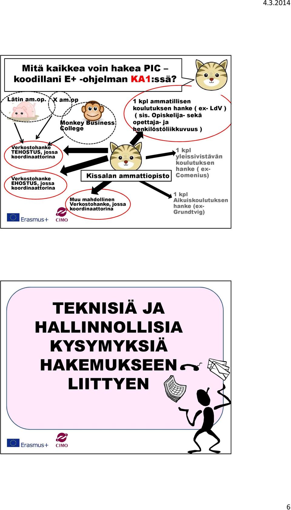 Opiskelija- sekä opettaja- ja henkilöstöliikkuvuus ) Verkostohanke TEHOSTUS, jossa koordinaattorina Verkostohanke EHOSTUS, jossa