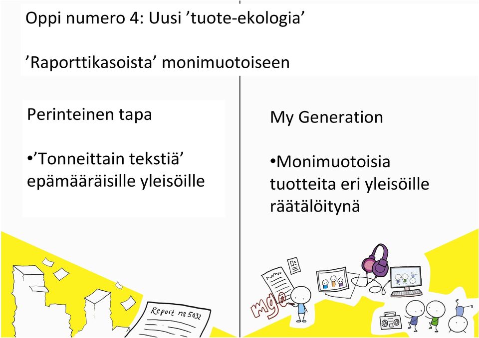 Tonneittain tekstiä epämääräisille yleisöille My