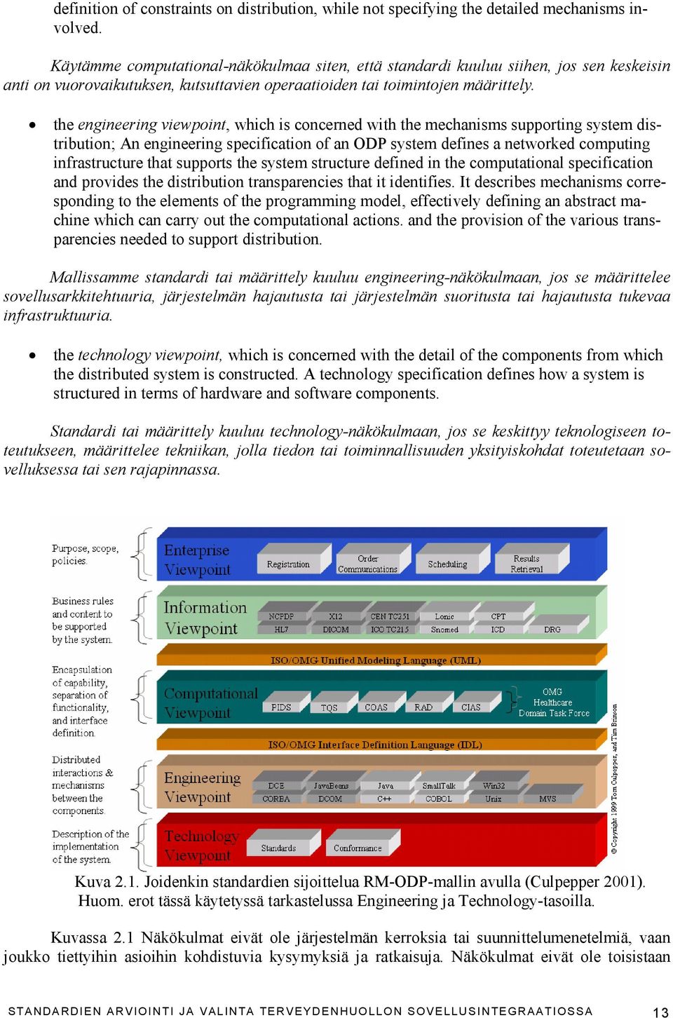 the engineering viewpoint, which is concerned with the mechanisms supporting system distribution; An engineering specification of an ODP system defines a networked computing infrastructure that