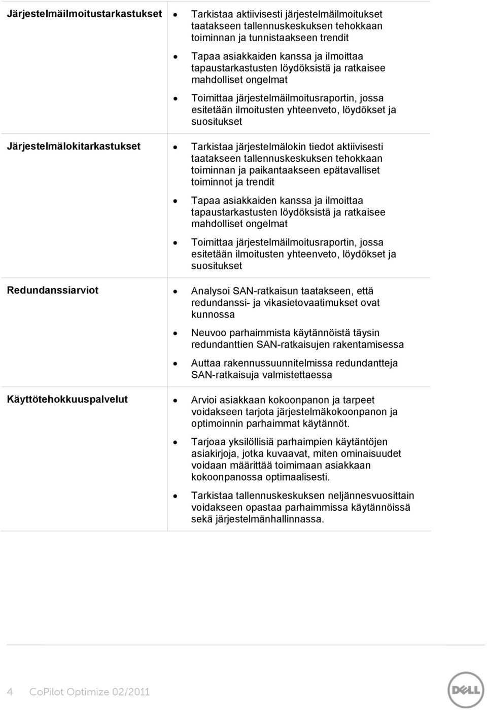 järjestelmälkin tiedt aktiivisesti taatakseen tallennuskeskuksen tehkkaan timinnan ja paikantaakseen epätavalliset timinnt ja trendit Tapaa asiakkaiden kanssa ja ilmittaa tapaustarkastusten