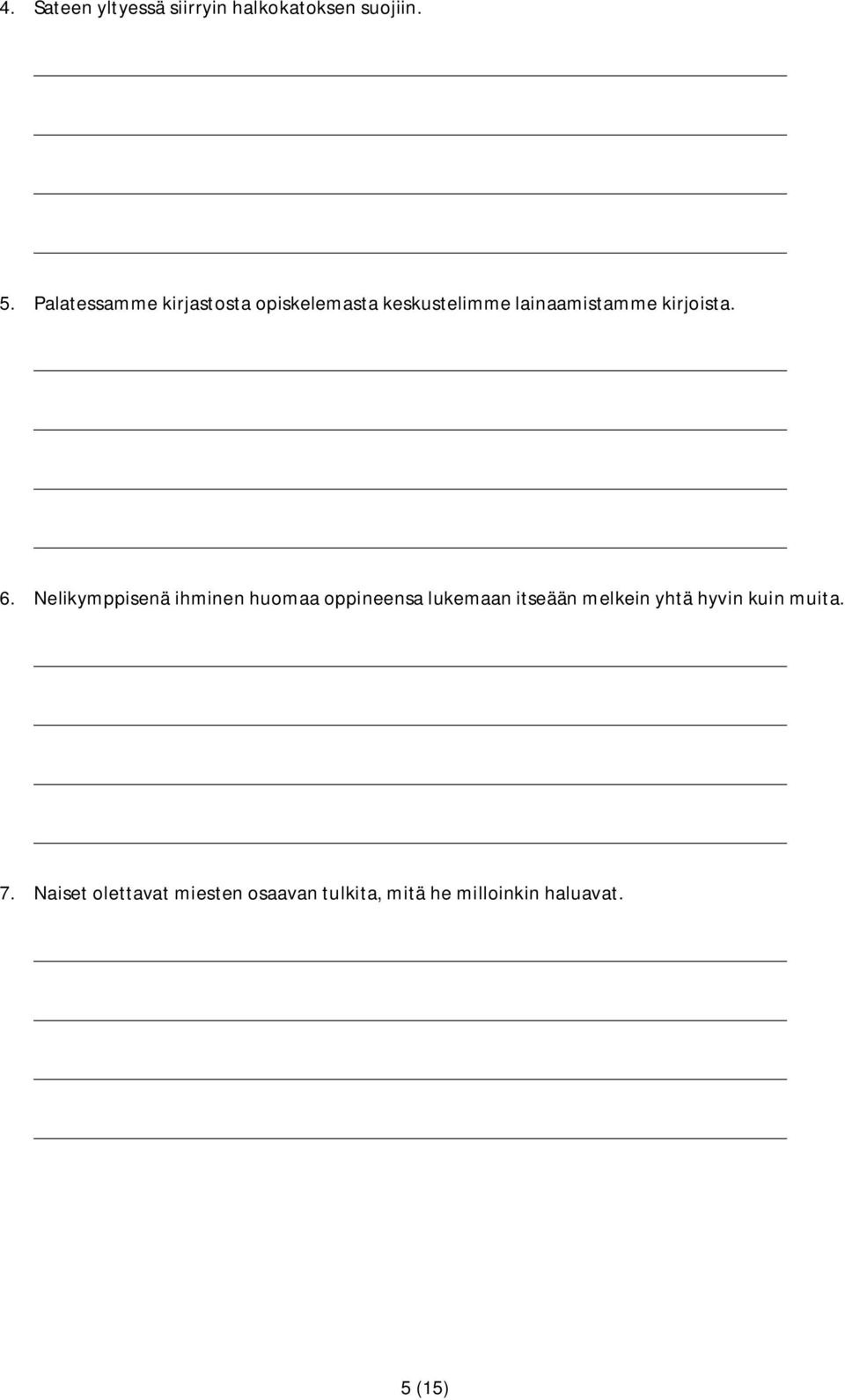 kirjoista. 6.