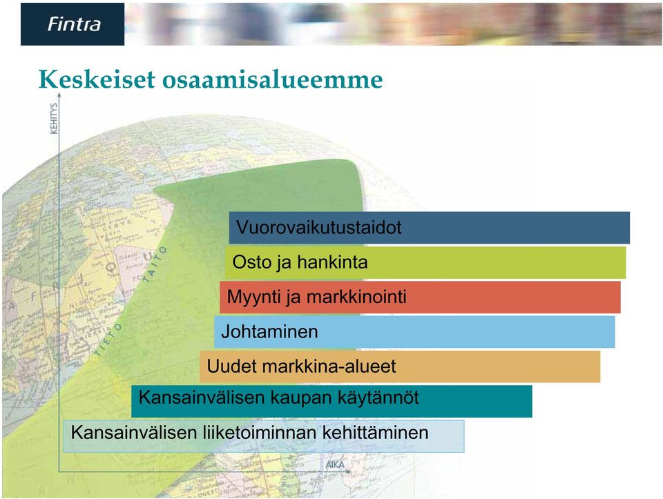 Johtaminen Uudet markkina-alueet Kansainvälisen