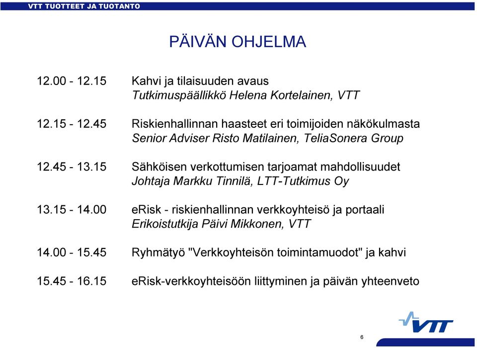 15 Sähköisen verkottumisen tarjoamat mahdollisuudet Johtaja Markku Tinnilä, LTT-Tutkimus Oy 13.15-14.