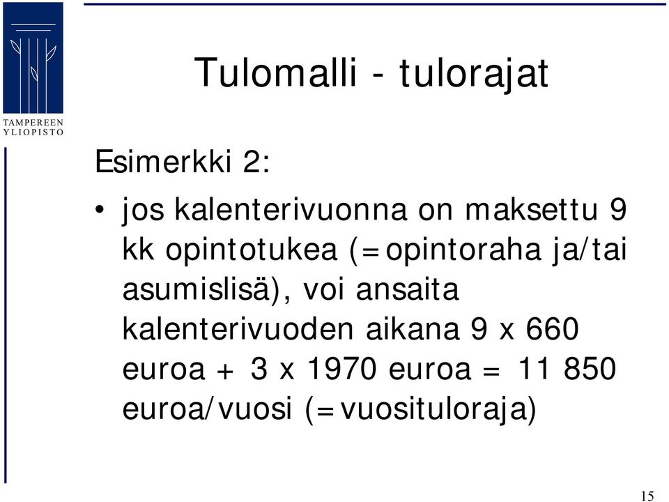 asumislisä), voi ansaita kalenterivuoden aikana 9 x 660