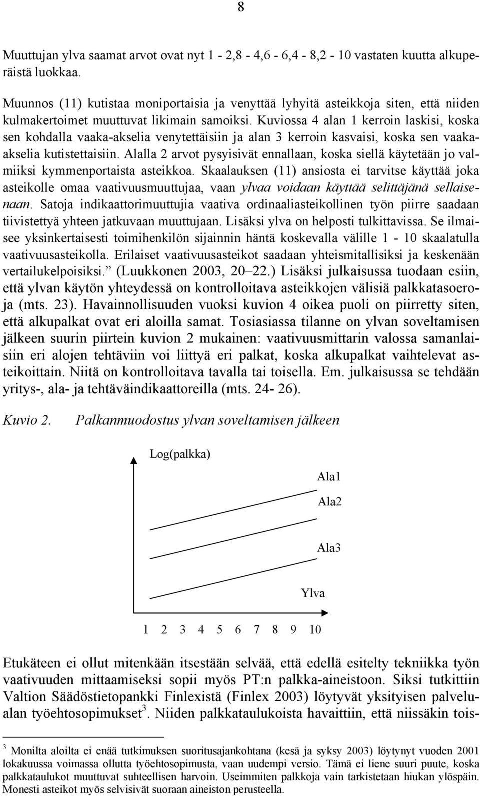 Kuviossa 4 alan 1 kerroin laskisi, koska sen kohdalla vaaka-akselia venytettäisiin a alan 3 kerroin kasvaisi, koska sen vaakaakselia kutistettaisiin.