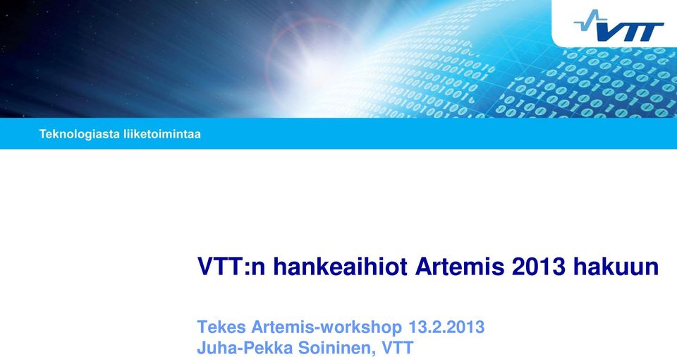 Tekes Artemis-workshop