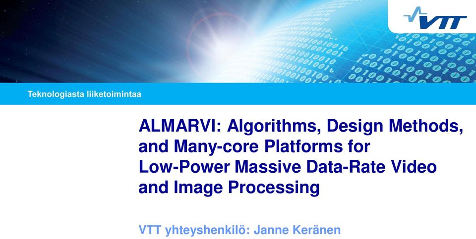 Massive Data-Rate Video and Image