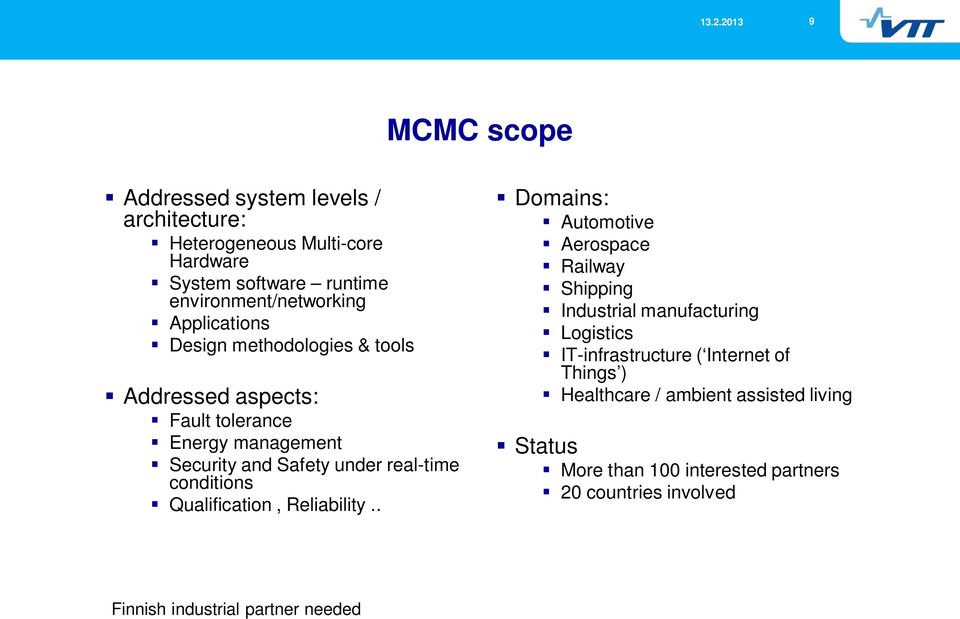 conditions Qualification, Reliability.