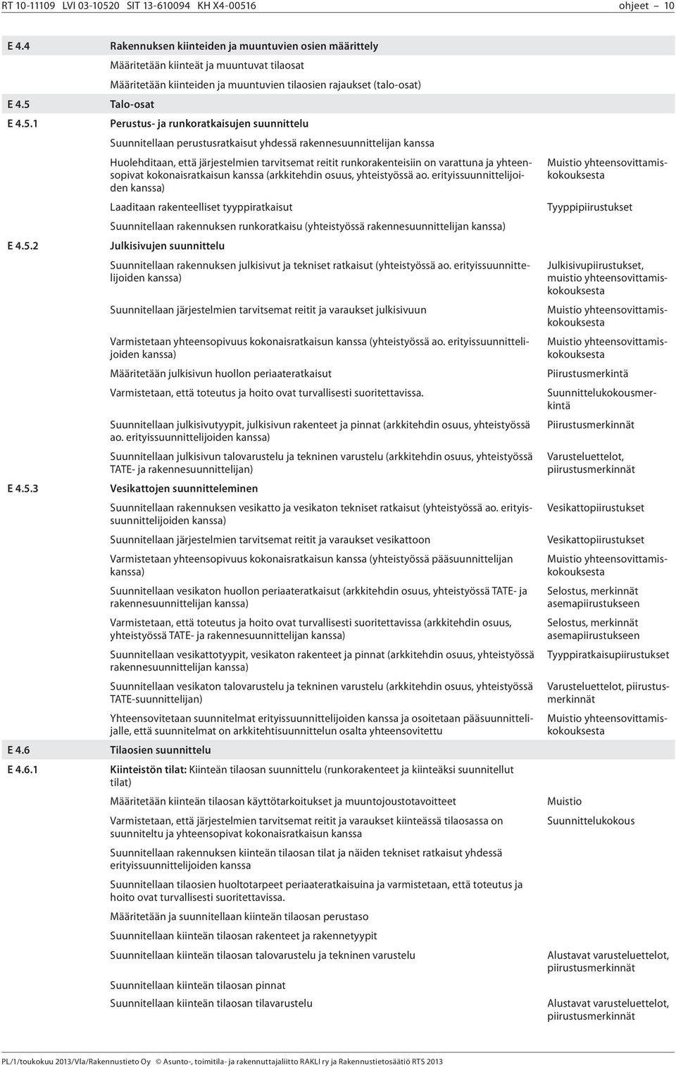 ohjeet 10 E 4.4 E 4.5 E 4.5.1 E 4.5.2 E 4.5.3 E 4.6 