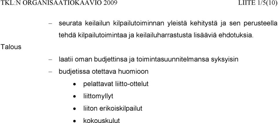 lisääviä ehdotuksia.