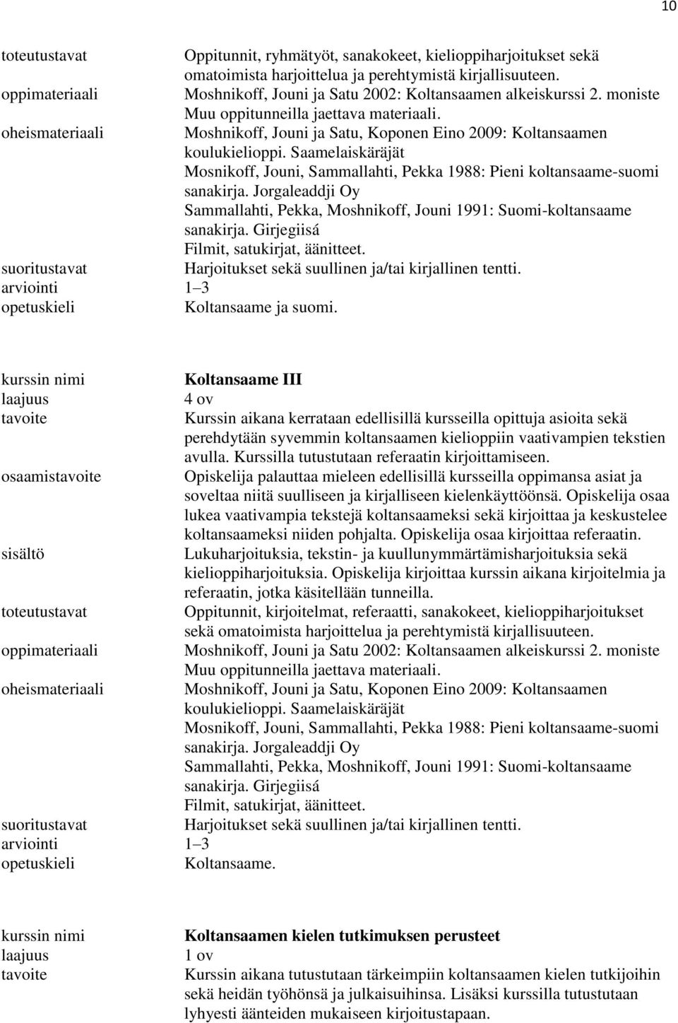 Mosnikoff, Jouni, Sammallahti, Pekka 1988: Pieni koltansaame-suomi sanakirja. Jorgaleaddji Oy Sammallahti, Pekka, Moshnikoff, Jouni 1991: Suomi-koltansaame sanakirja.