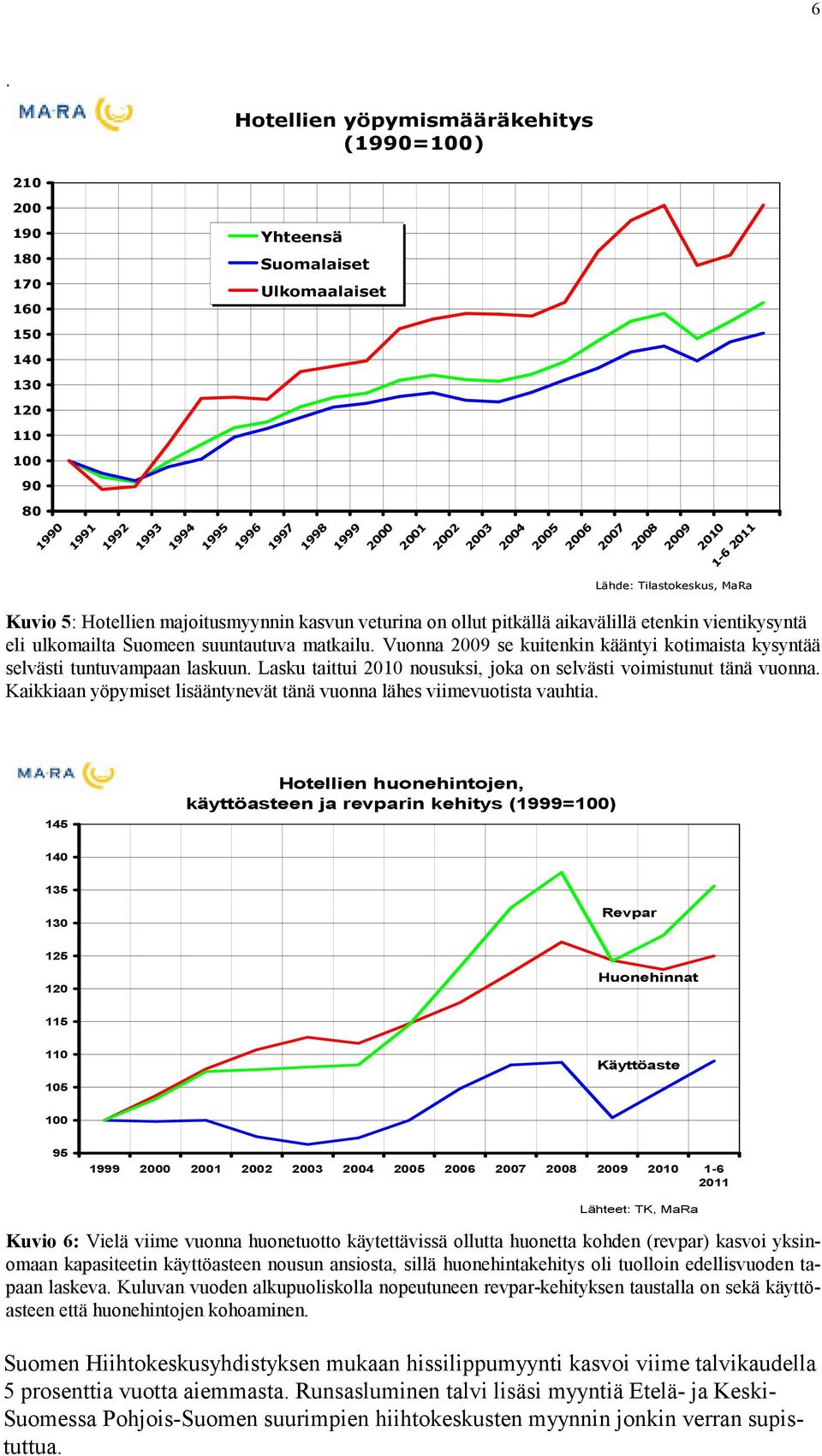 suuntautuva matkailu. Vuonna 2009 se kuitenkin kääntyi kotimaista kysyntää selvästi tuntuvampaan laskuun. Lasku taittui 2010 nousuksi, joka on selvästi voimistunut tänä vuonna.