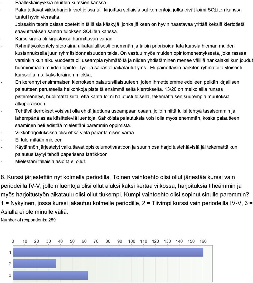 Kurssikirjoja oli kirjastossa harmittavan vähän Ryhmätyöskentely sitoo aina aikataulullisesti enemmän ja taisin priorisoida tätä kurssia hieman muiden kustannuksella juuri ryhmäsidonnaisuuden takia.