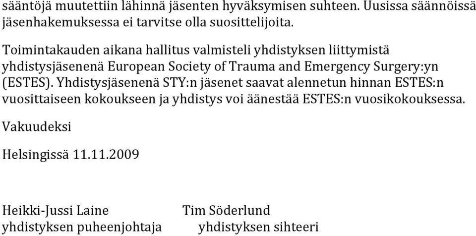 Surgery:yn (ESTES).
