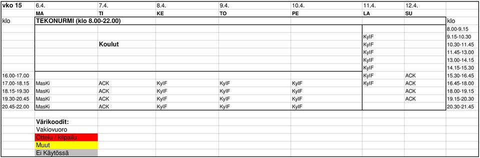 00 KyIF 13.00-14.15 KyIF 14.15-15.30 17.00-18.