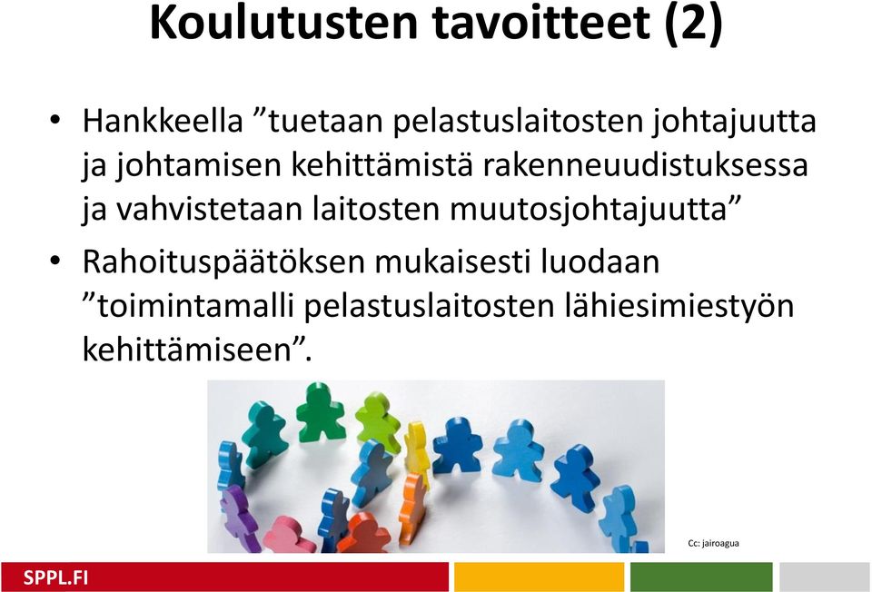 vahvistetaan laitosten muutosjohtajuutta Rahoituspäätöksen mukaisesti