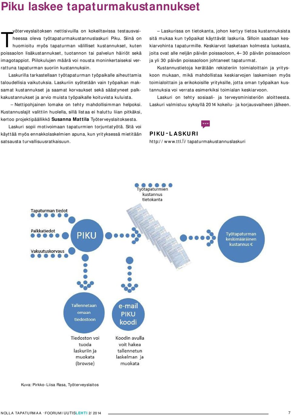 Piilokulujen määrä voi nousta moninkertaiseksi verrattuna tapaturman suoriin kustannuksiin. Laskurilla tarkastellaan työtapaturman työpaikalle aiheuttamia taloudellisia vaikutuksia.