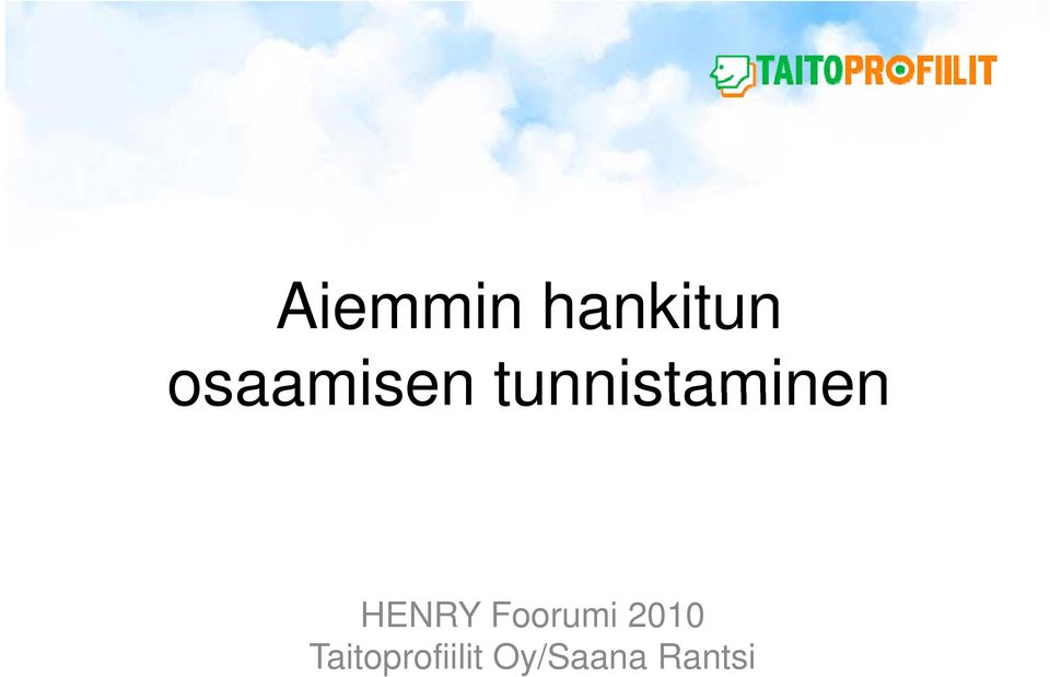 tunnistaminen HENRY